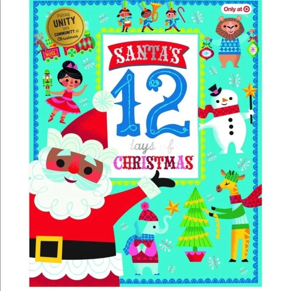 2 brand new large padded hard back Christmas books for kids Santa polar bear 4-8